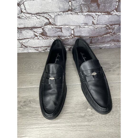 Isa Tapia Ayrton Black Leather Penny Loafers Dress Shoes Men’s Sz 45EU/12.5M US - Picture 14 of 16